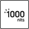1000 nits høj lysstyrke